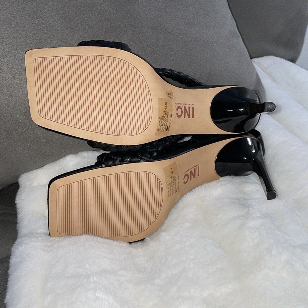 INC International Concepts Women's Adalie Woven Dress Sandals - Black 8.5 M - Picture 4 of 6